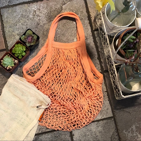 ♻️FRENCH MARKET COTTON NET-SHORT HANDLE BA… - Picture 3 of 6